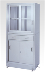 Tủ đựng hóa chất bằng thép không gỉ 900 x 600 x 1750mm AS ONE 1-8251-02 9060